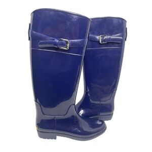 Ralph Lauren Womens Rossalyn Rain Boots Galoshes Blue Size 8B‎